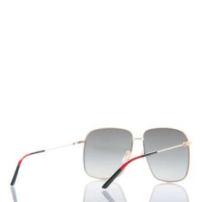 Gucci Rectangular Frame Interlocking G Sunglasses GG0394S Green Red 4 of 8