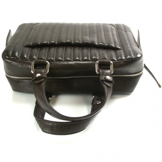 Chanel Lambskin Vertical Quilted Mademoiselle Satchel Brown 6 of 11