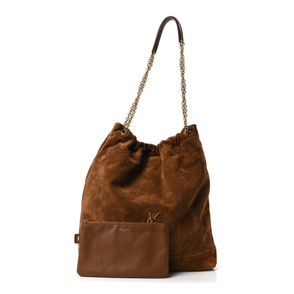 Saint Laurent Suede Monogram Large Jamie Pochon Caramel Cognac 3 of 11