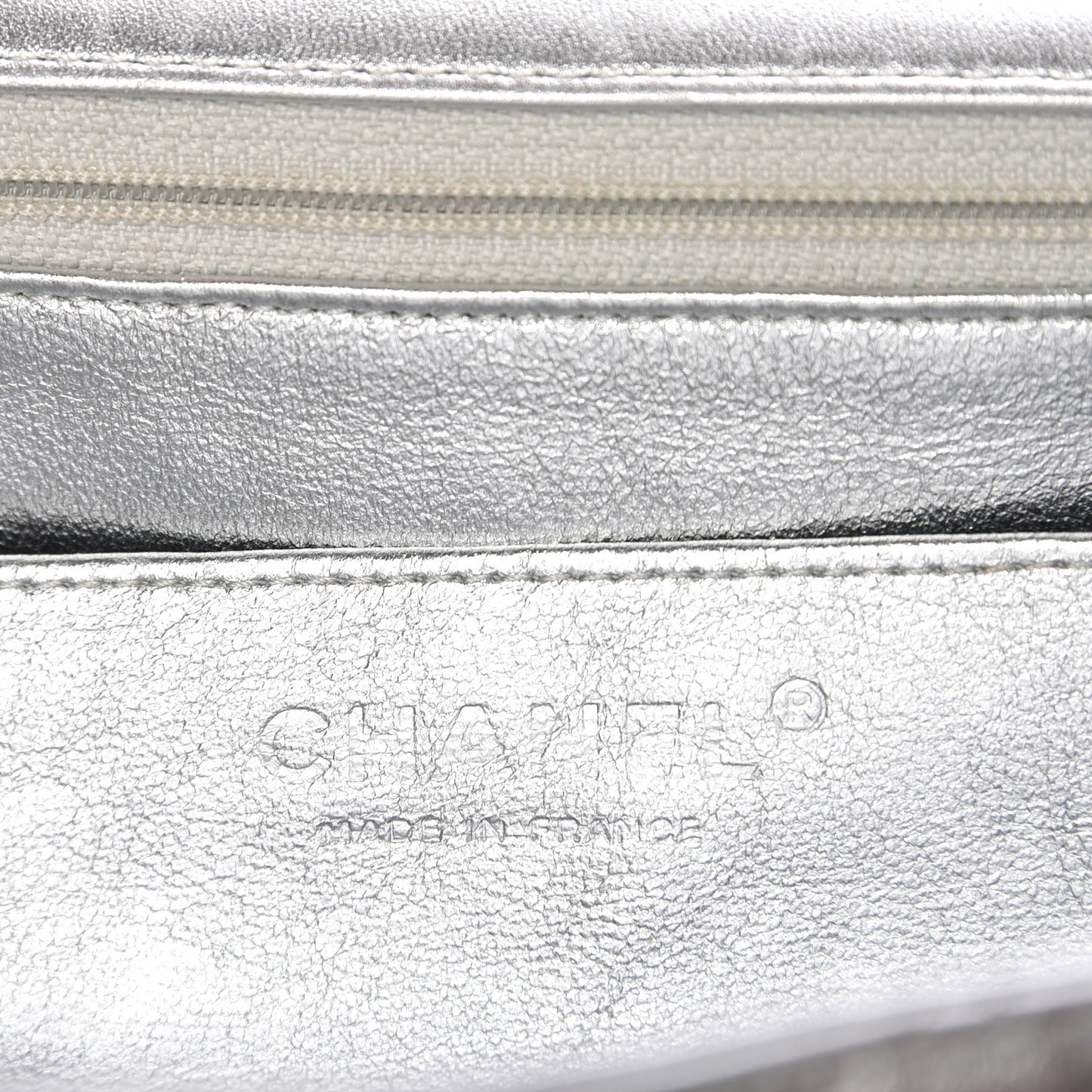Metallic Lambskin Quilted Maxi Single Flap Silver