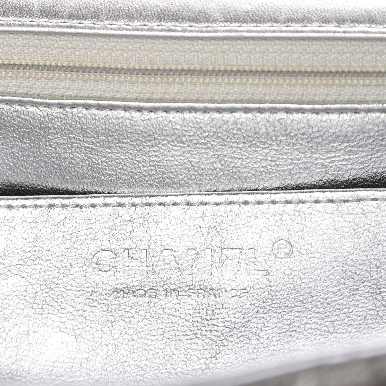 Chanel Metallic Lambskin Quilted Maxi Single Flap Silver 5 of 7