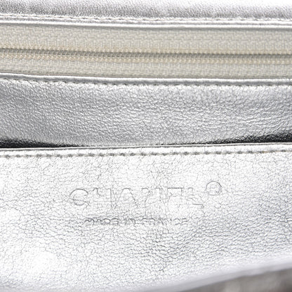 Chanel Metallic Lambskin Quilted Maxi Single Flap Silver 5 of 7