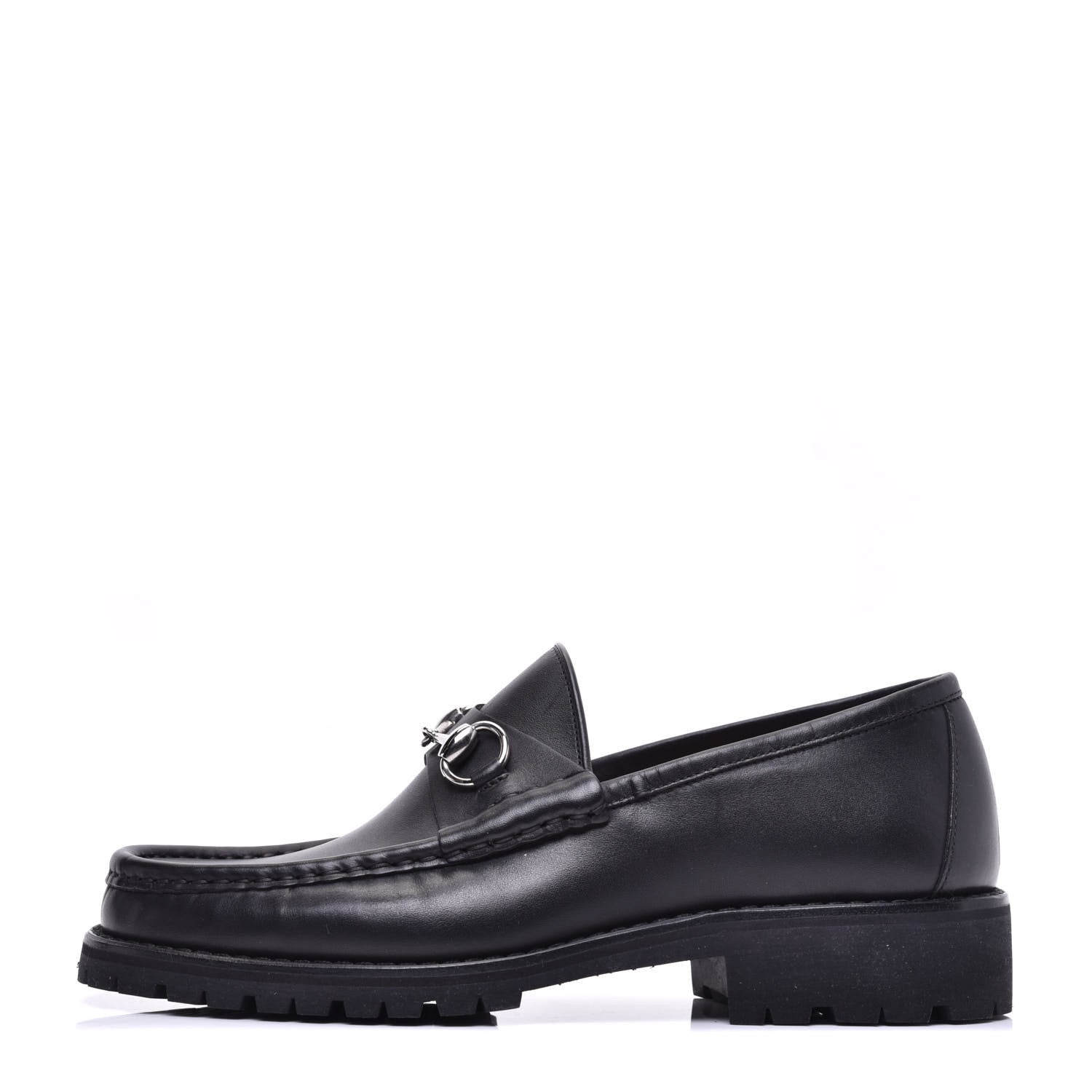 Gucci Laredo Calfskin Mens Horsebit Loafers 7.5 Black 1 of 19