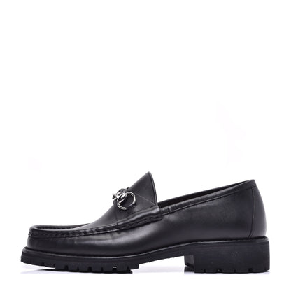 Gucci Laredo Calfskin Mens Horsebit Loafers 7.5 Black 1 of 19