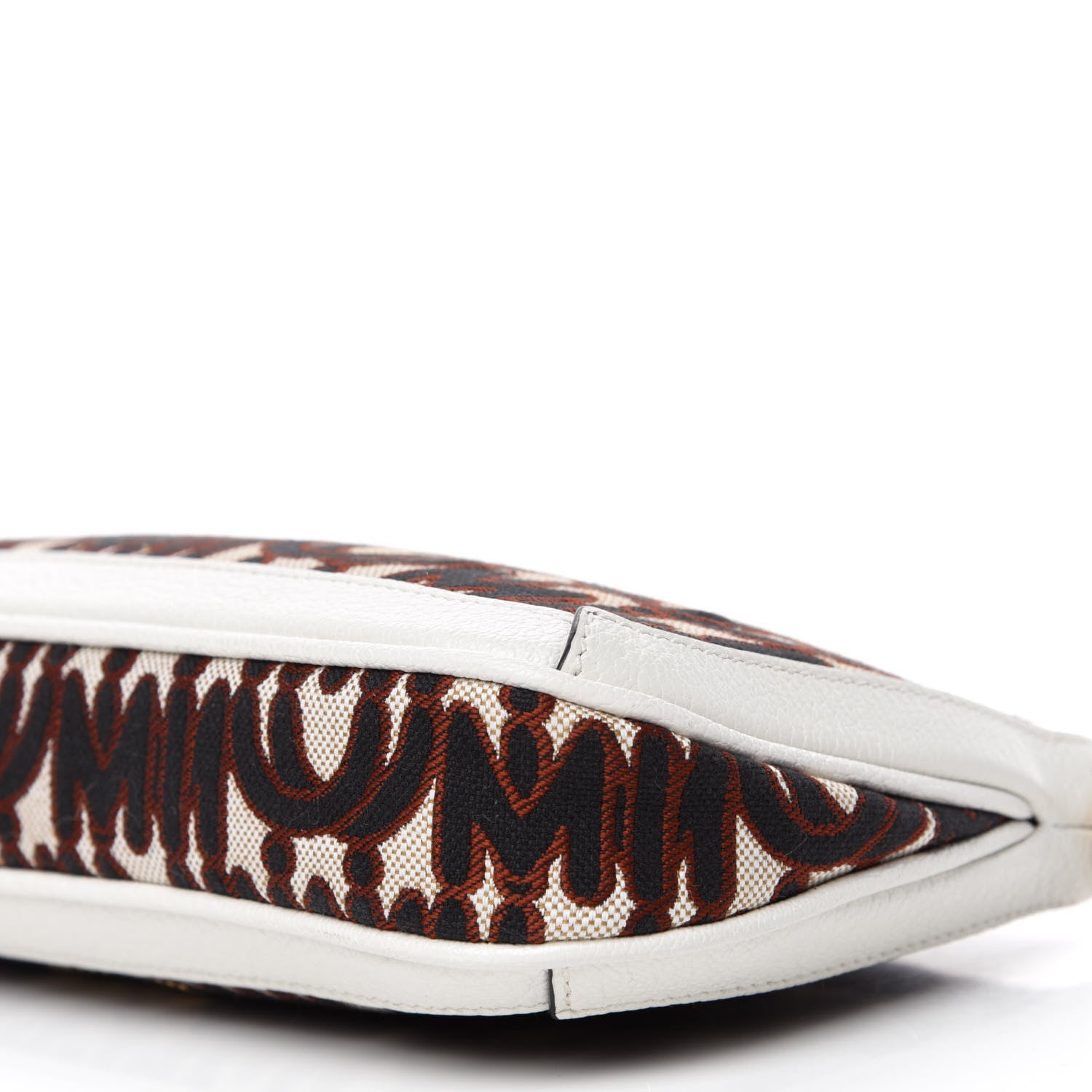 Miu Miu Jacquard Madras Logo Crossbody White 7 of 10