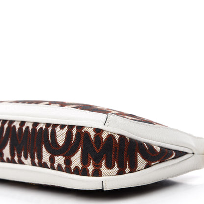 Miu Miu Jacquard Madras Logo Crossbody White 7 of 10