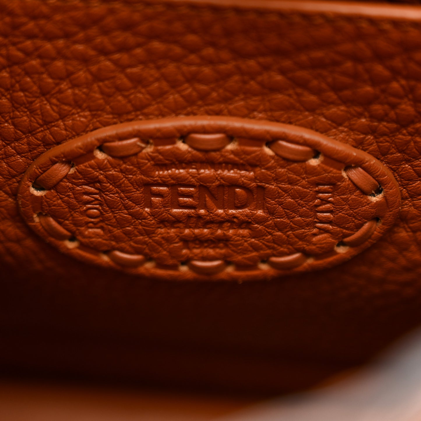 Cuoio Roma Sellerissima Nappa Sintetica Tape Stitch Small Peekaboo I SEE U Satchel Brandy