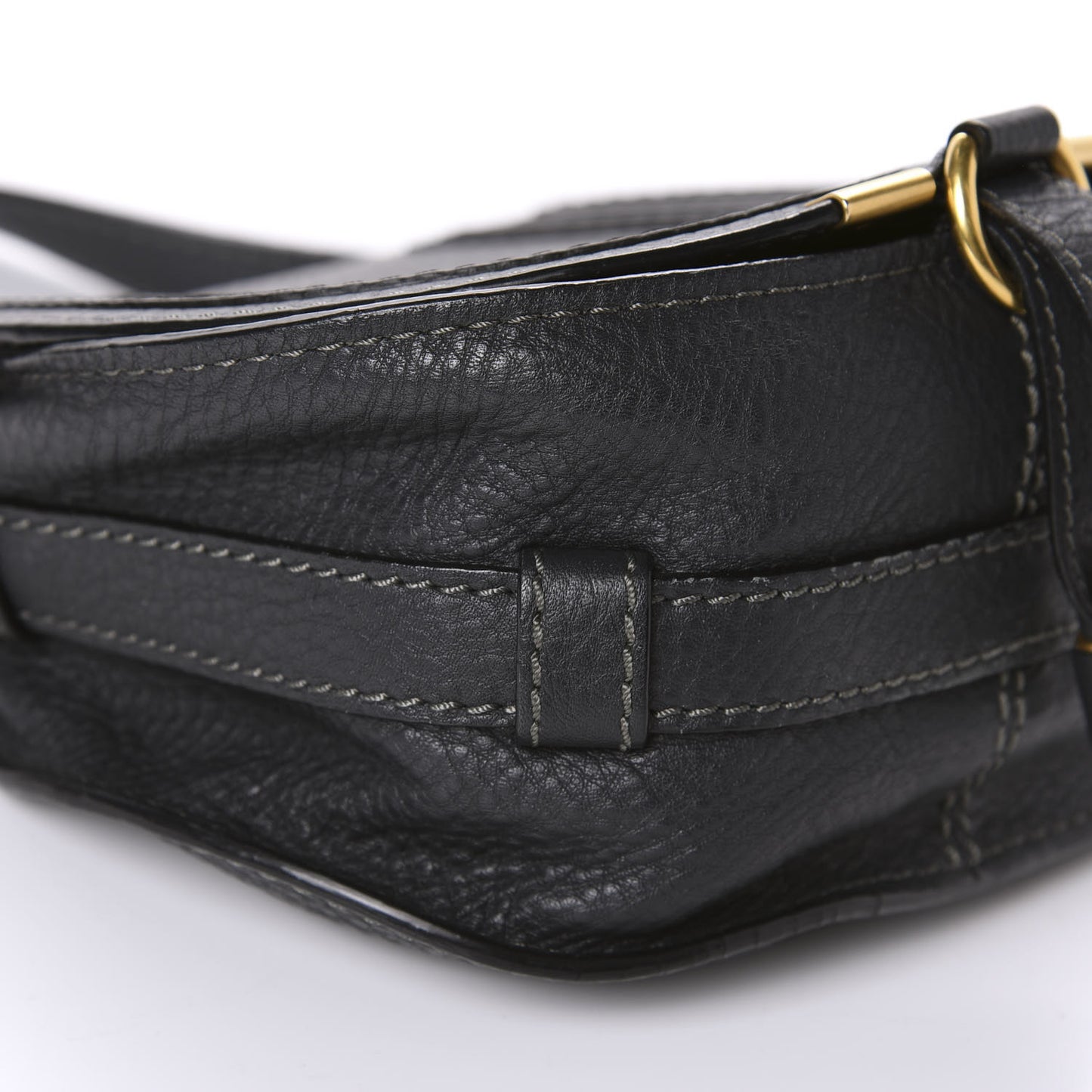 Calfskin Mini Marcie Round Crossbody Bag Black