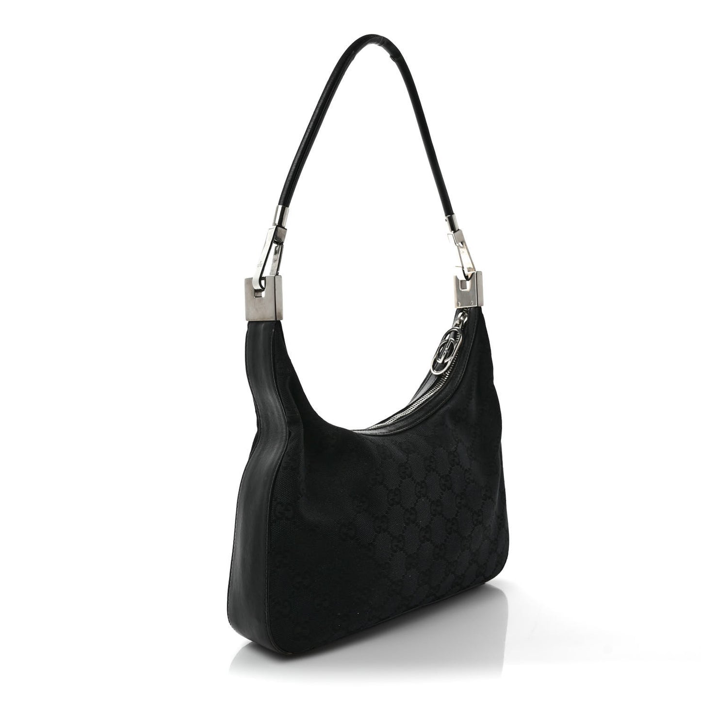 Monogram GG Clasp Hobo Black