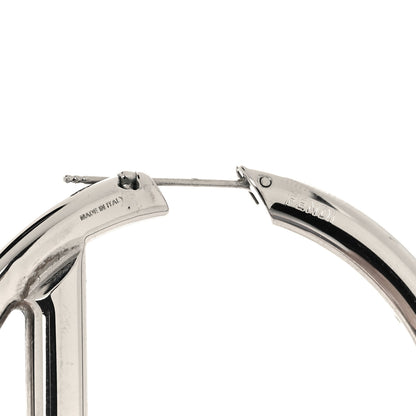Fendi Metal FF Hoop Earrings Gold Silver 4 of 4