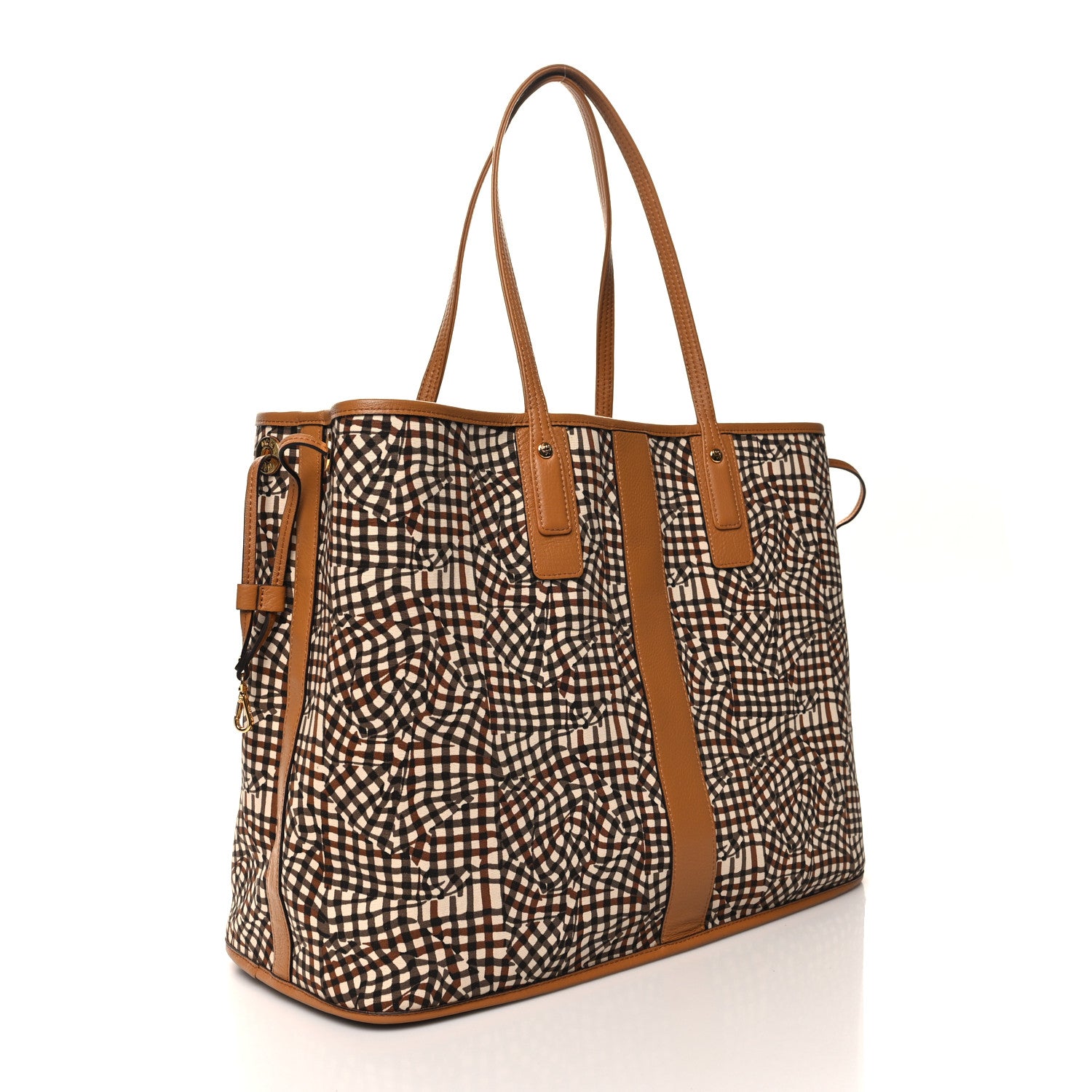 MCM Visetos Large Liz Reversible Shopper Tote Cognac 10 of 15