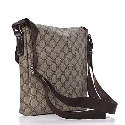 Gucci GG Plus Monogram Small Flap Messenger Bag Beige Dark Brown 3 of 10