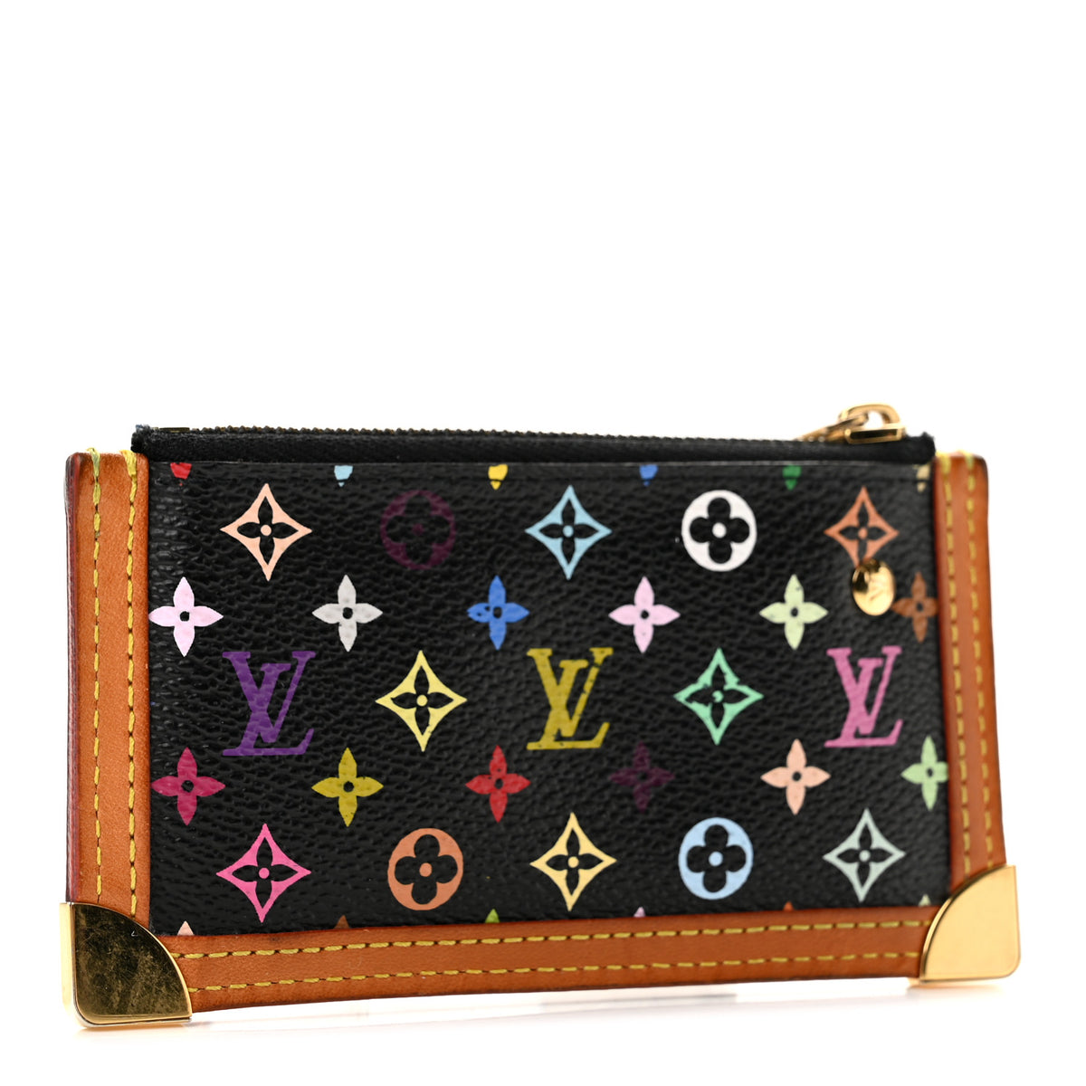 Monogram Multicolor Key Pouch Black