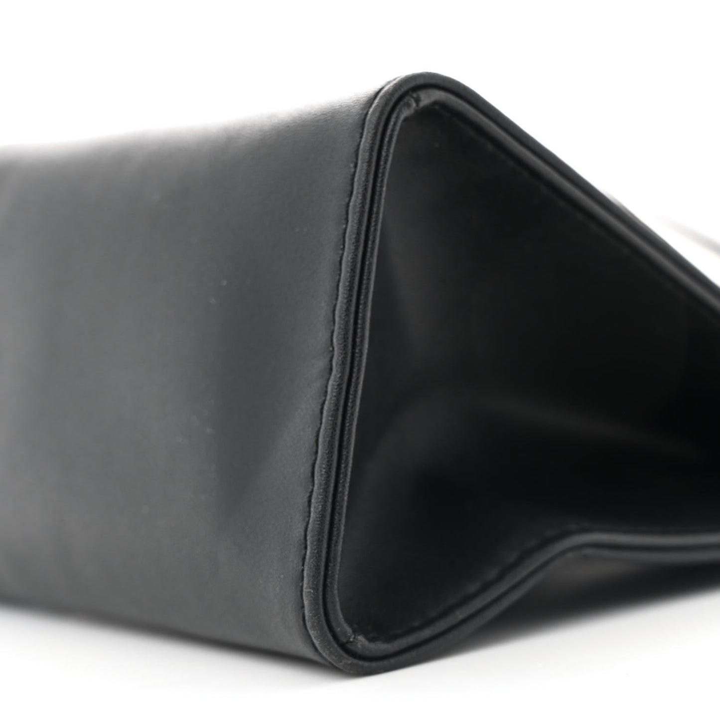 Vegan Leather Small Shopping Bag Black