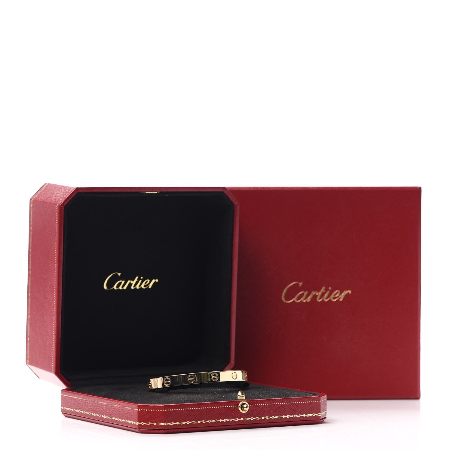 Cartier 18K Yellow Gold LOVE Cuff Bracelet 17 6 of 6