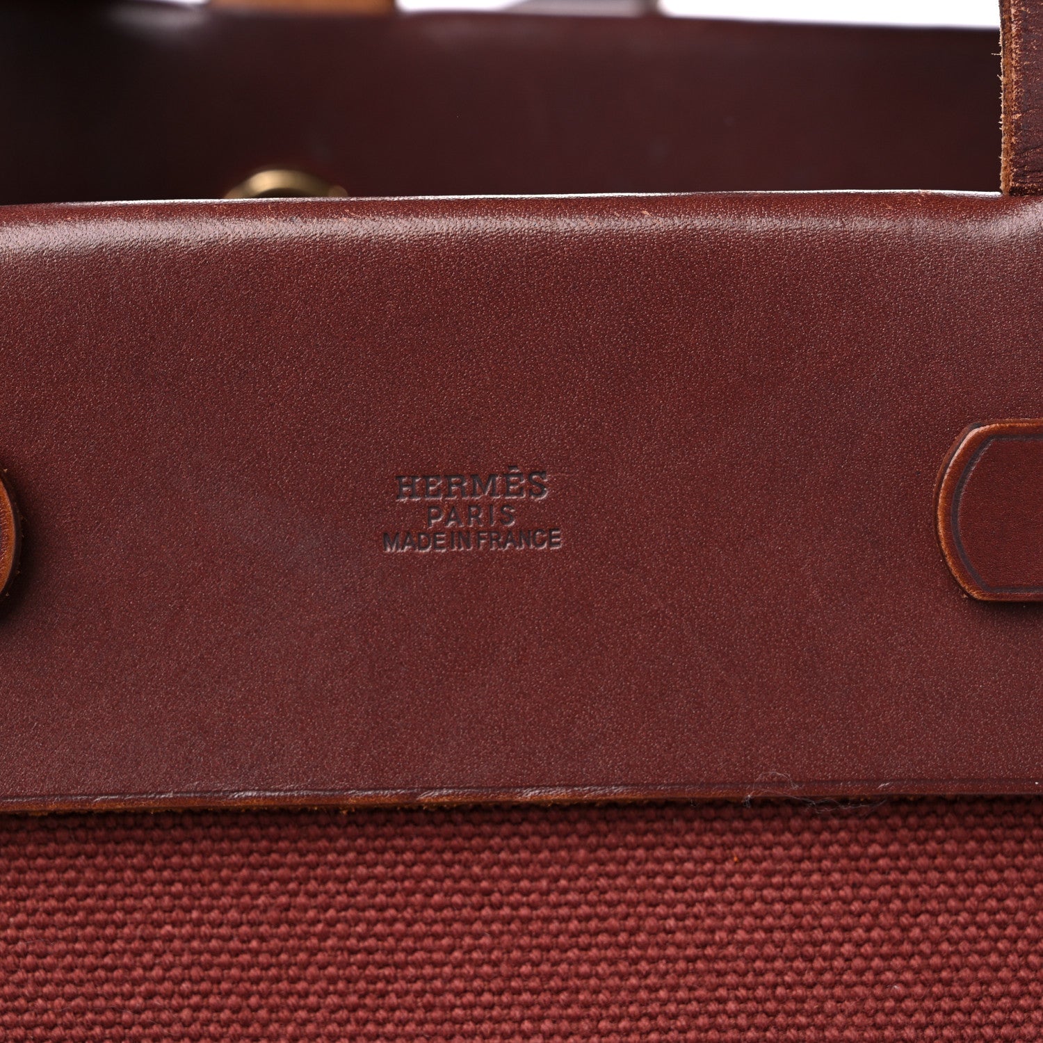 Hermes Toile Vache Hunter Herbag Cabas MM Rouge H 6 of 16