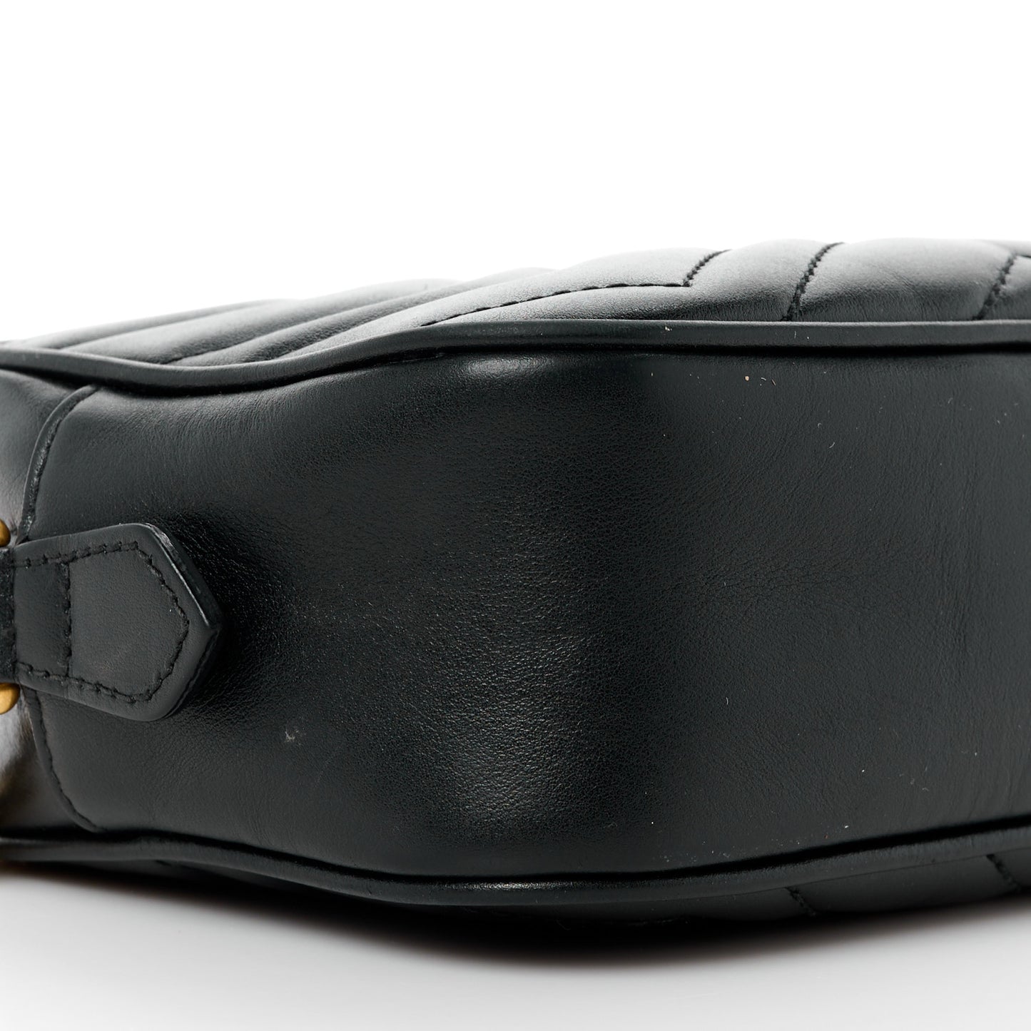 Calfskin Matelasse Mini GG Marmont Chain Shoulder Bag Black