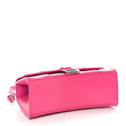 Balenciaga Shiny Box Calfskin Hourglass Top Handle Bag XS Acid Fuchsia 3 of 10