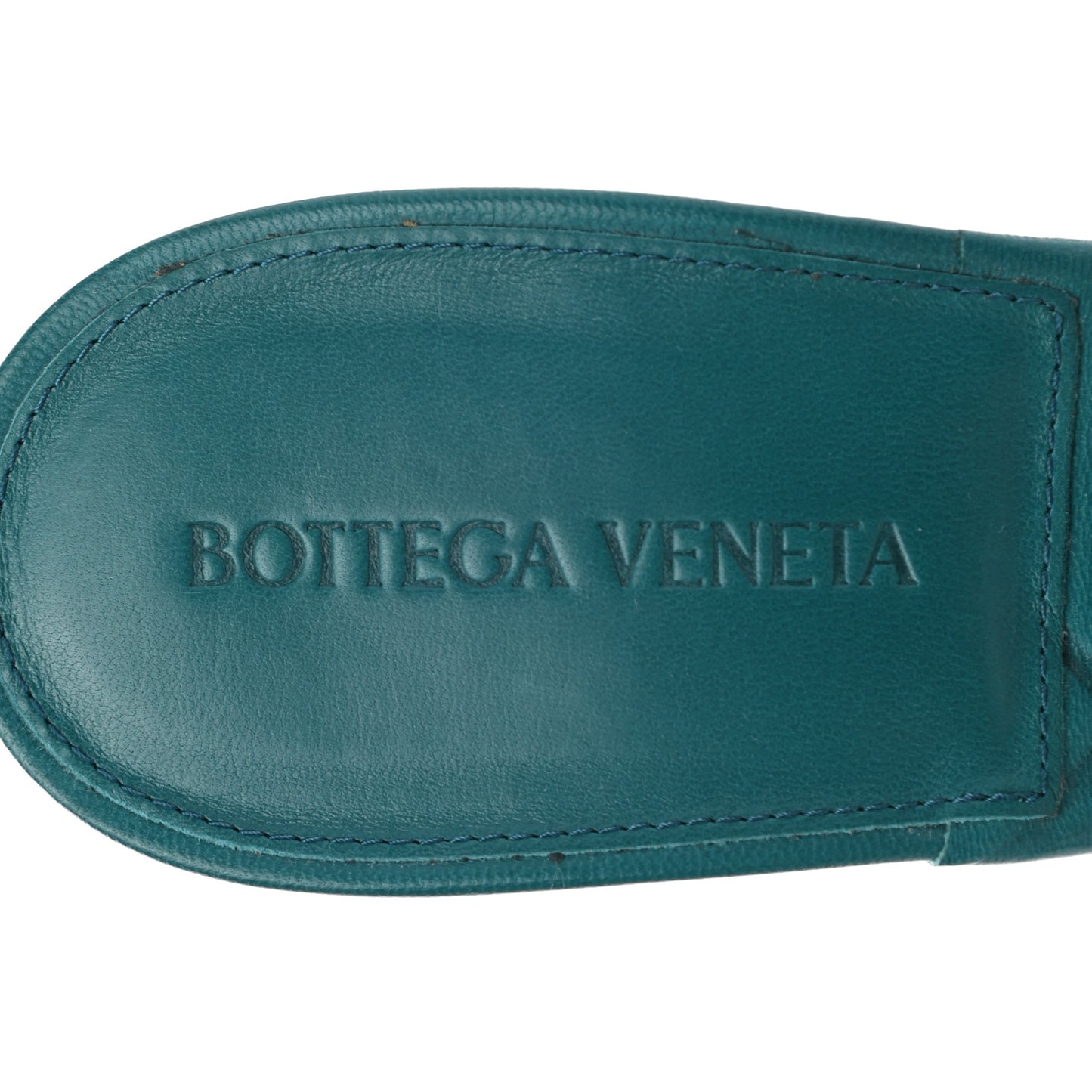 Nappa Quilted Rubber Lido Mule Sandals 39.5 Duck Green