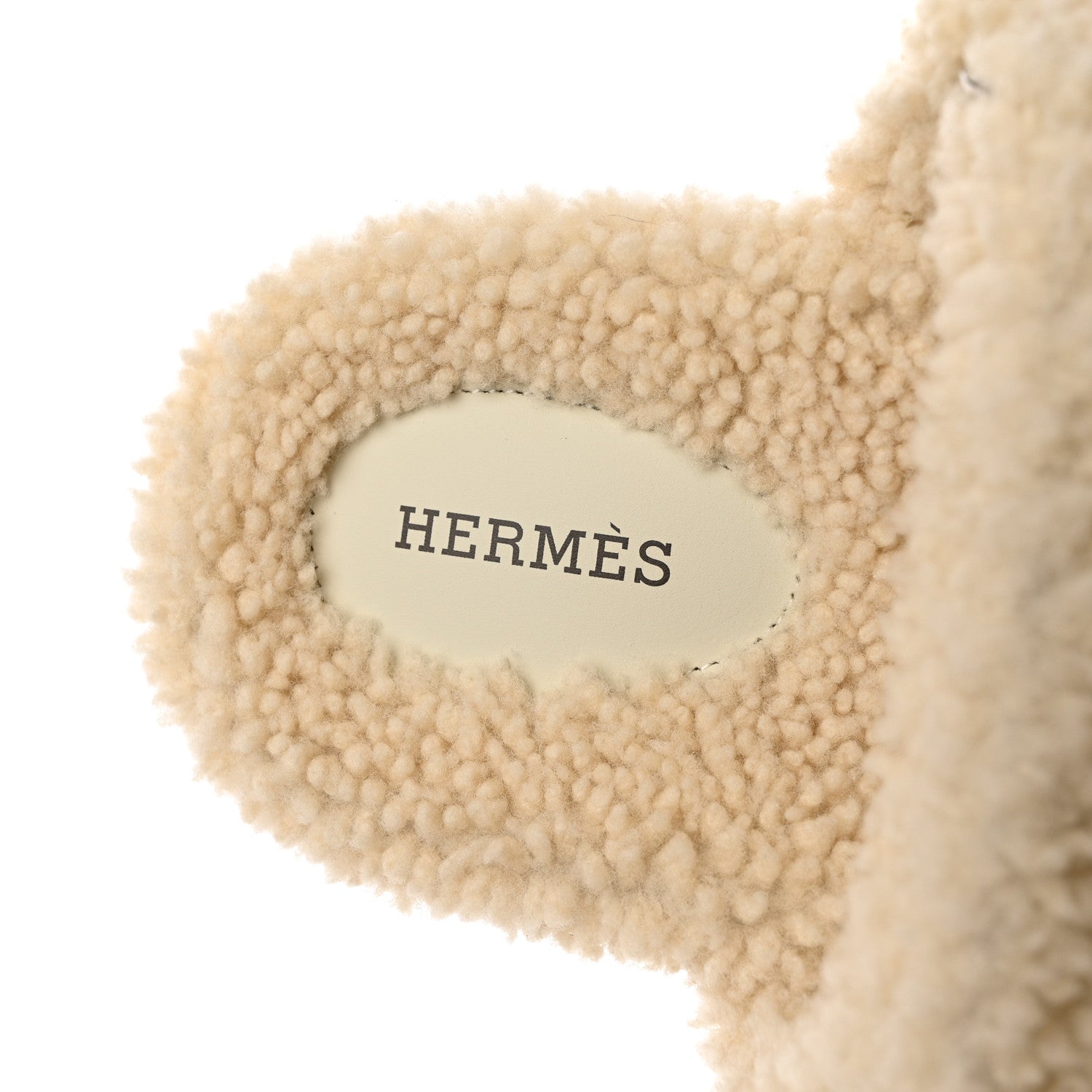 Hermes Woolskin Womens Chypre Sandals 39 Ecru 7 of 9