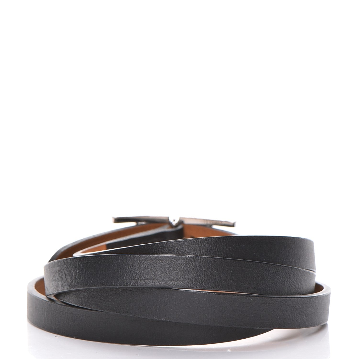 Hermes Chamonix Hapi 3MM Triple Tour Wrap Bracelet L Black 3 of 7