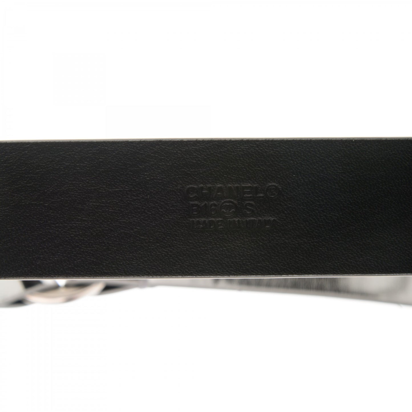 Calfskin CC Mirror Belt 95 38 Silver