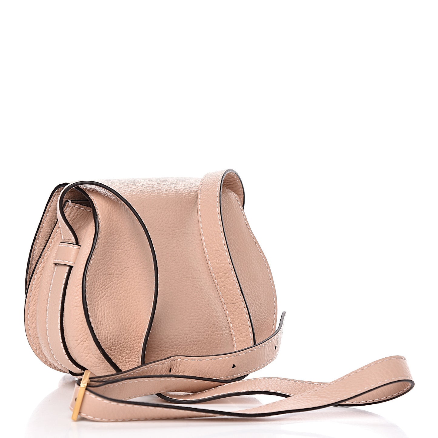 Calfskin Mini Marcie Round Crossbody Bag Blush Nude