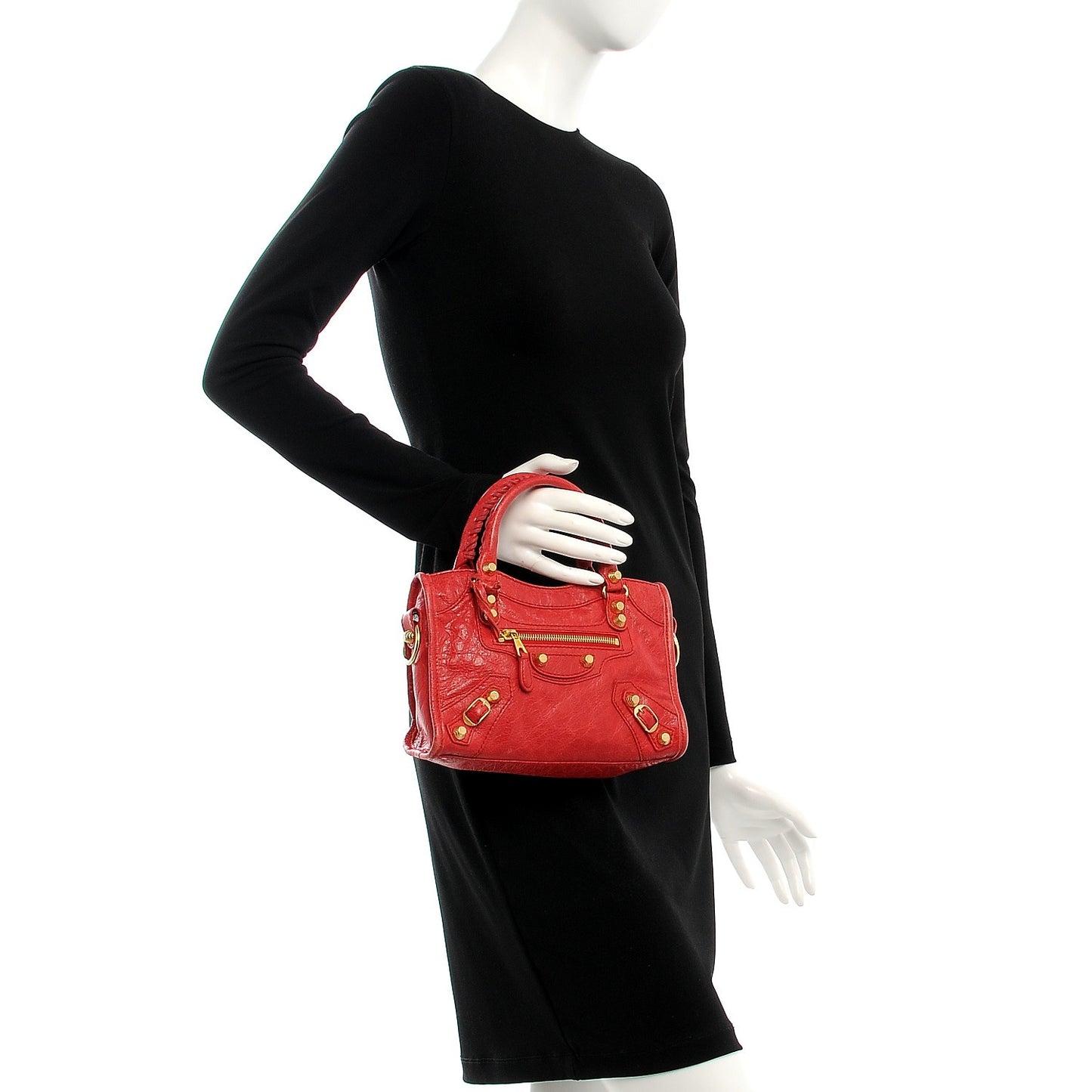 Agneau Giant 12 Gold Hardware Mini City Rouge Cardinal