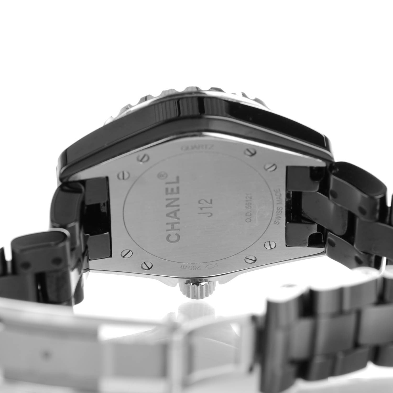 Chanel Stainless Steel Ceramic 33mm J12 Quartz Watch Black 6 of 9