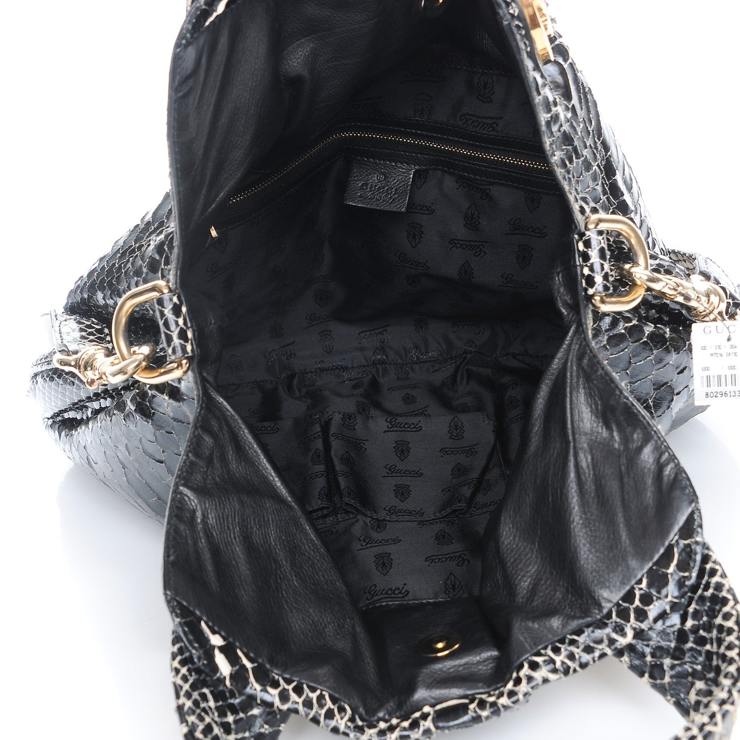 Python Medium Hysteria Top Handle Bag Black