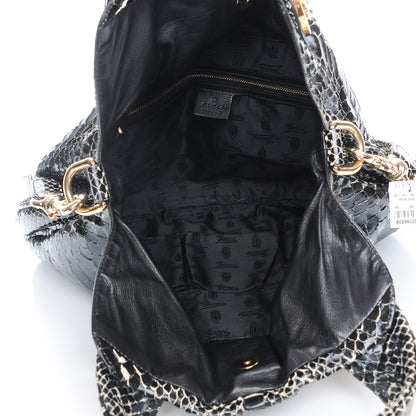 Gucci Python Medium Hysteria Top Handle Bag Black 5 of 8