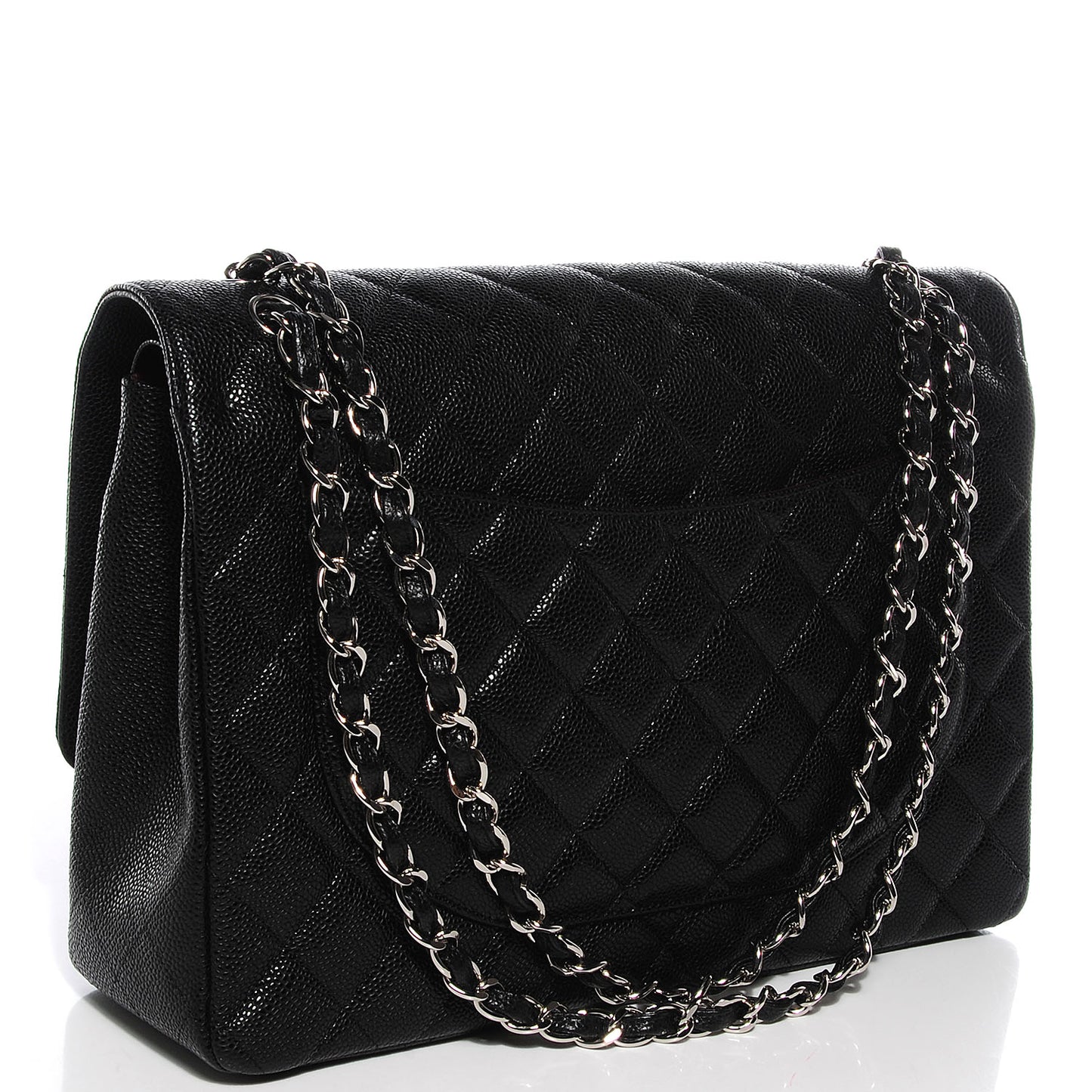 Caviar Quilted Maxi Double Flap Black