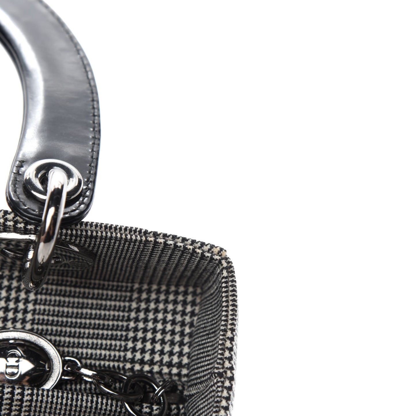Patent Canvas Medium Lady Dior Black