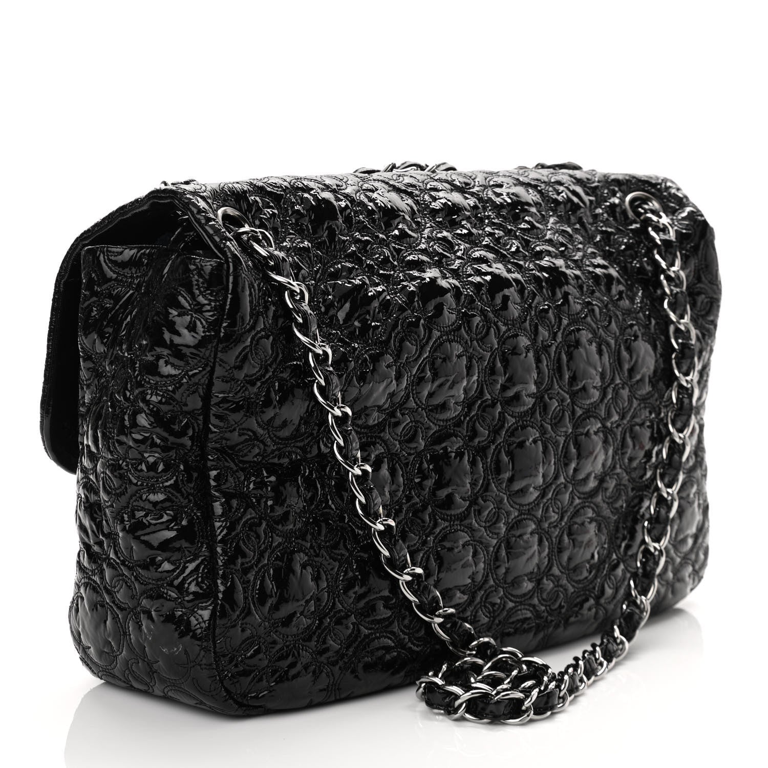 Chanel Vinyl Rock In Moscow Single Flap Black 3 of 10