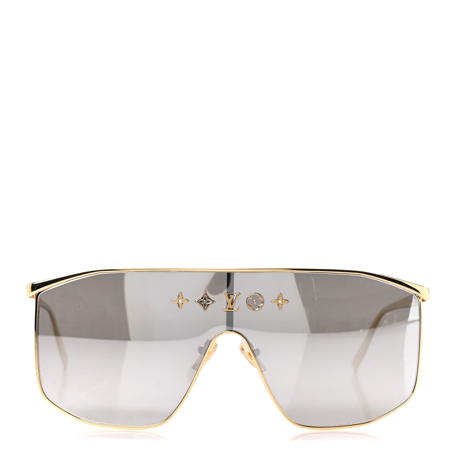Louis Vuitton Metal LV Golden Mask Sunglasses Z1853U Gold 2 of 7