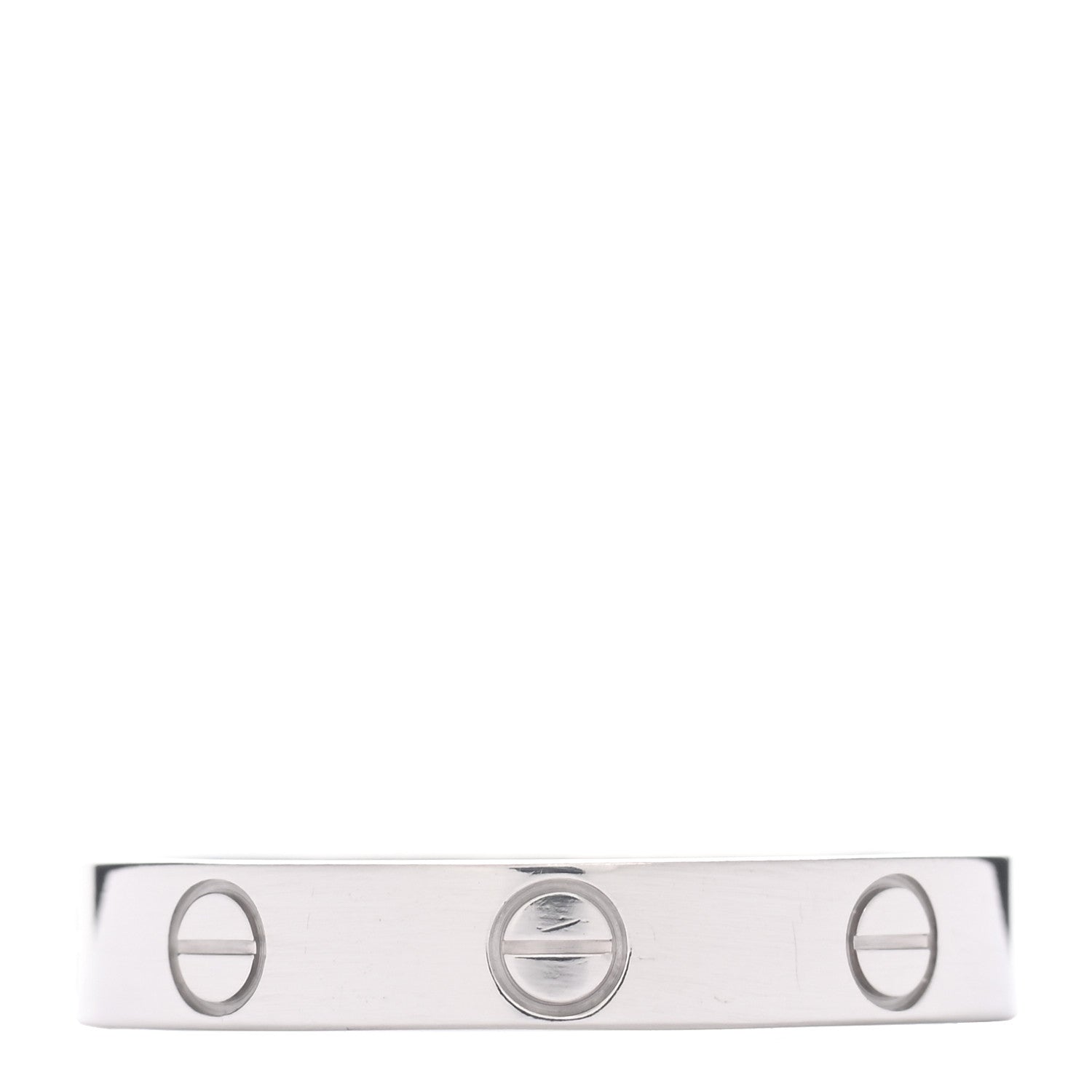 Cartier 18K White Gold 3.5mm LOVE Wedding Band Ring 57 8 1 of 4