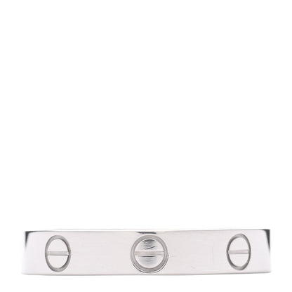 Cartier 18K White Gold 3.5mm LOVE Wedding Band Ring 57 8 1 of 4