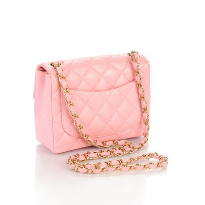 Chanel Caviar Quilted Mini Square Flap Pink 3 of 7