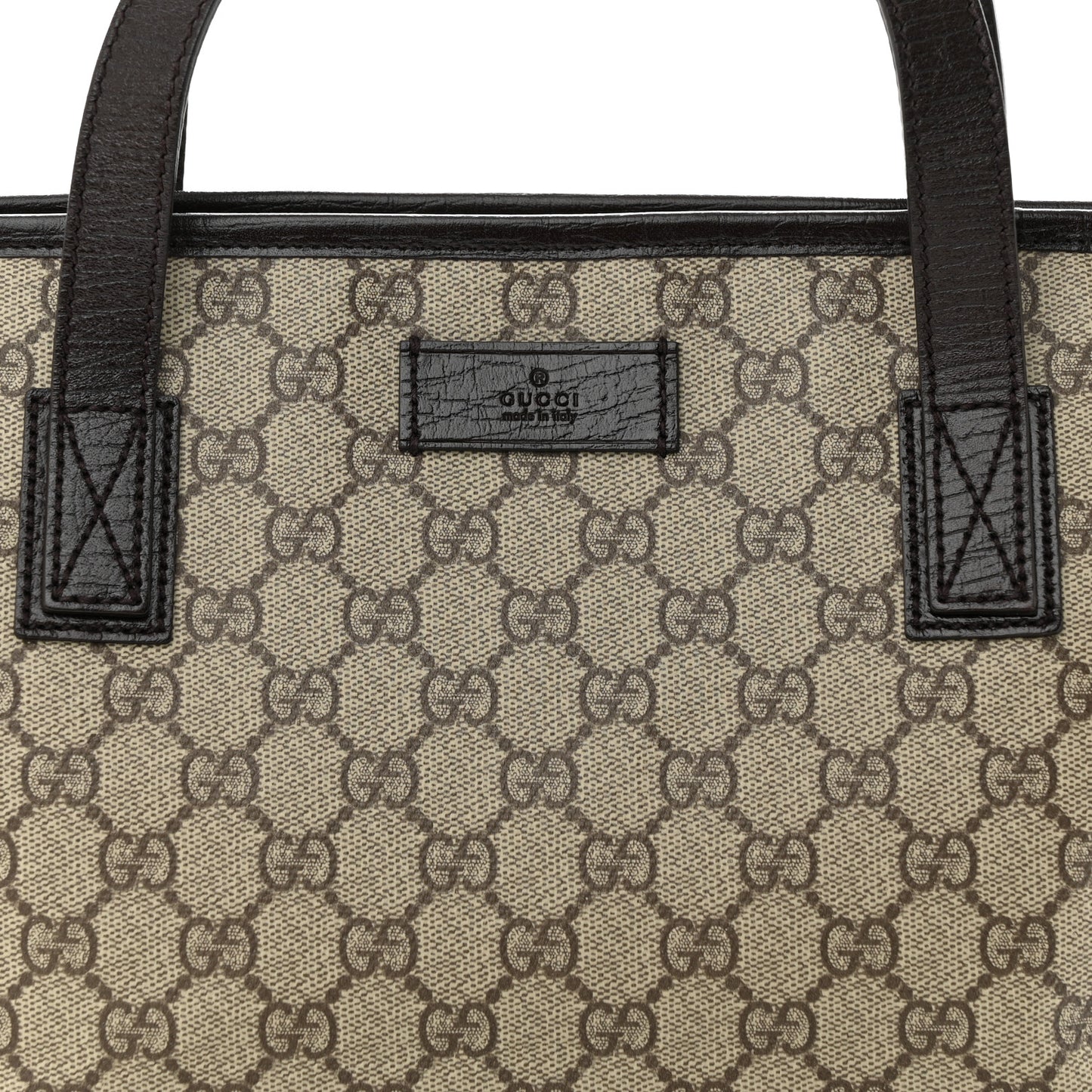 GG Supreme Monogram Small Joy Tote Dark Brown