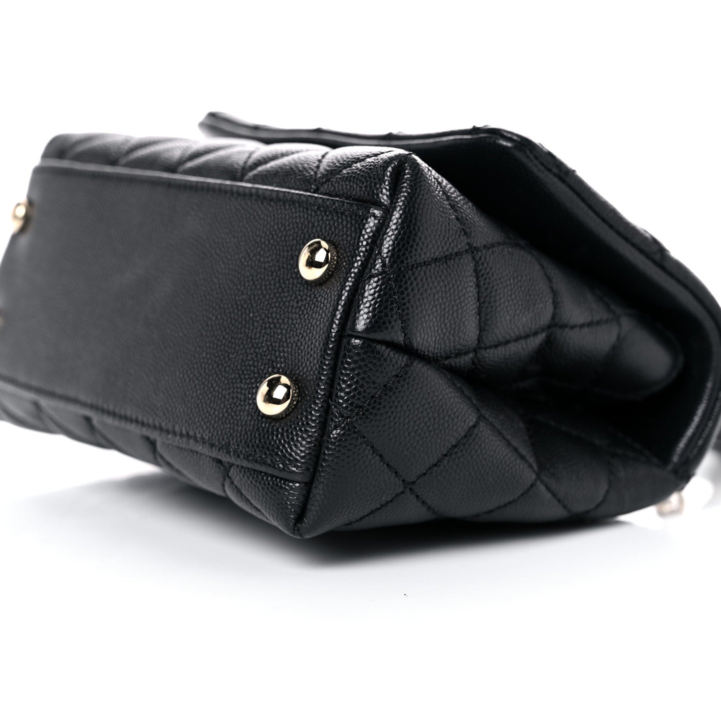 Caviar Quilted Extra Mini Coco Handle Flap Black