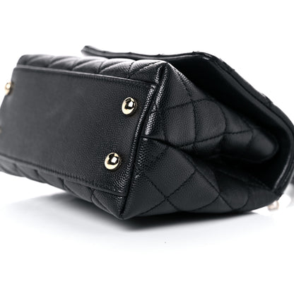 Chanel Caviar Quilted Extra Mini Coco Handle Flap Black 9 of 13