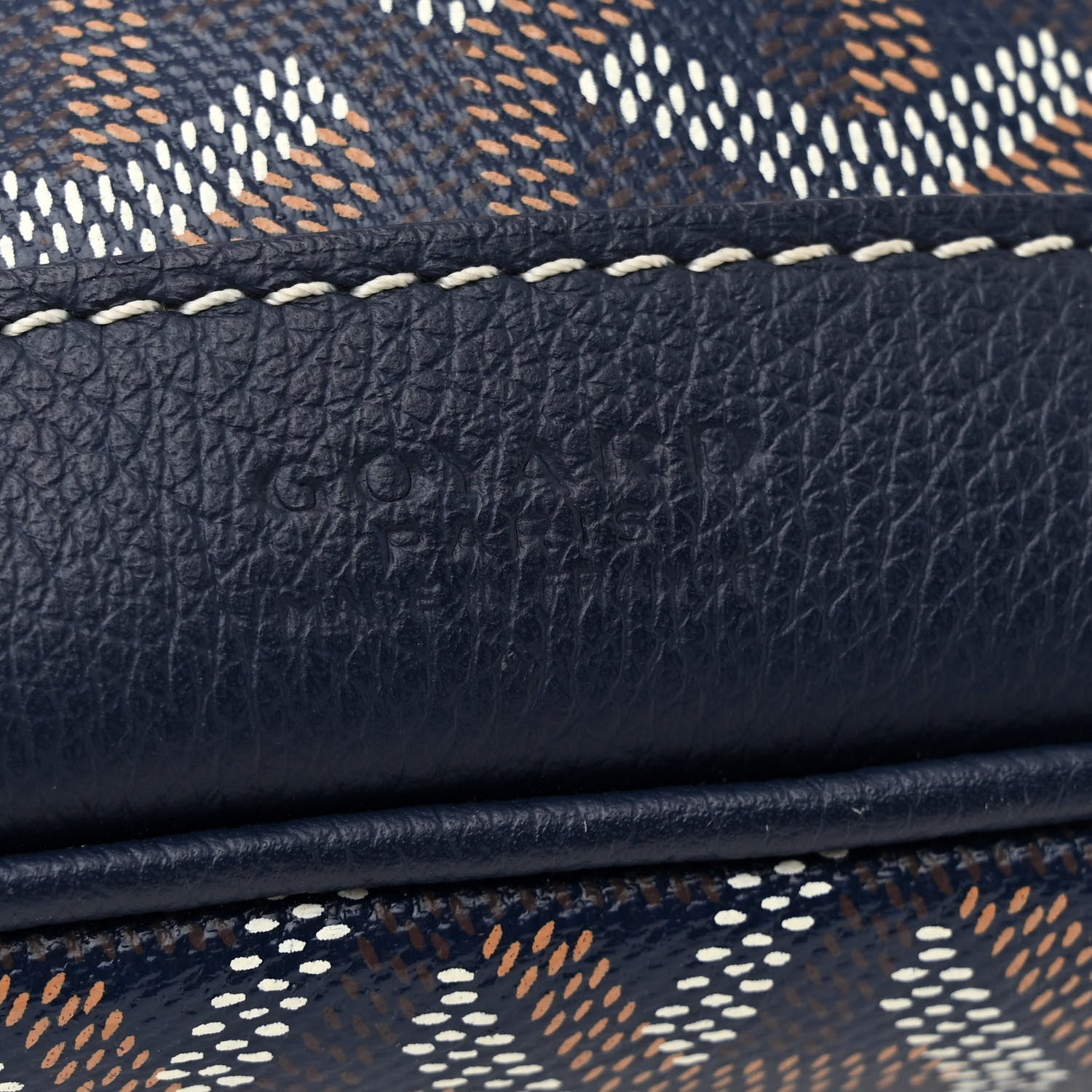 Goyard Goyardine Petit Flot Bucket Bag PM Navy 6 of 10