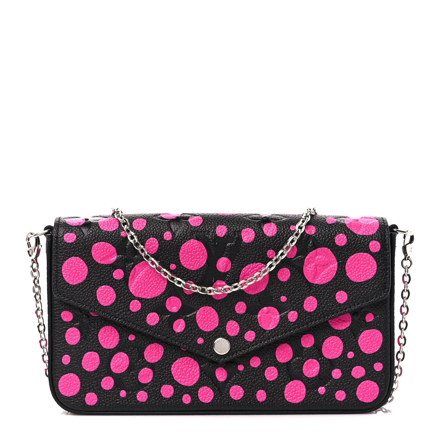 Louis Vuitton LV X YK Empreinte Monogram Pochette Felicie Black Fuchsia 1 of 15