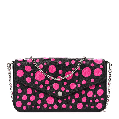 Louis Vuitton LV X YK Empreinte Monogram Pochette Felicie Black Fuchsia 1 of 15