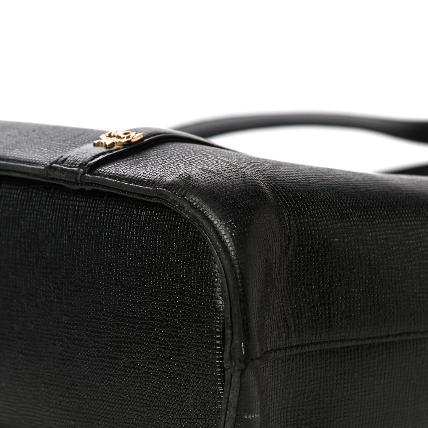 Calfskin Studded Tote Black