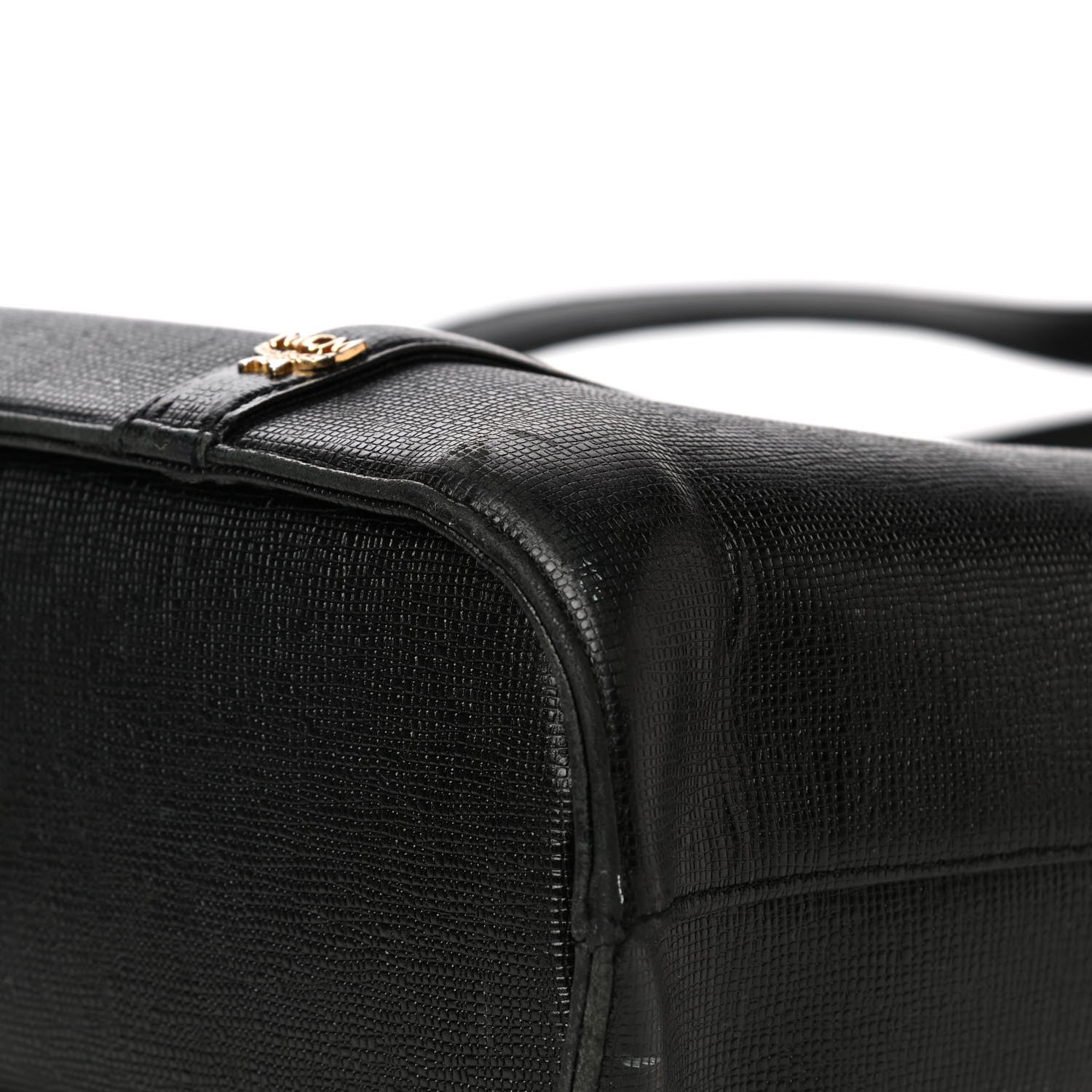 MCM Calfskin Studded Tote Black 11 of 14
