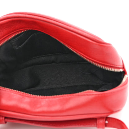 Saint Laurent Lambskin Monogram Lou Belt Bag Red 5 of 12