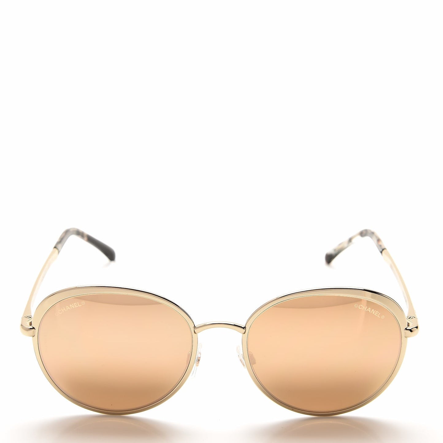 Round Mirror Sunglasses 4206 Gold