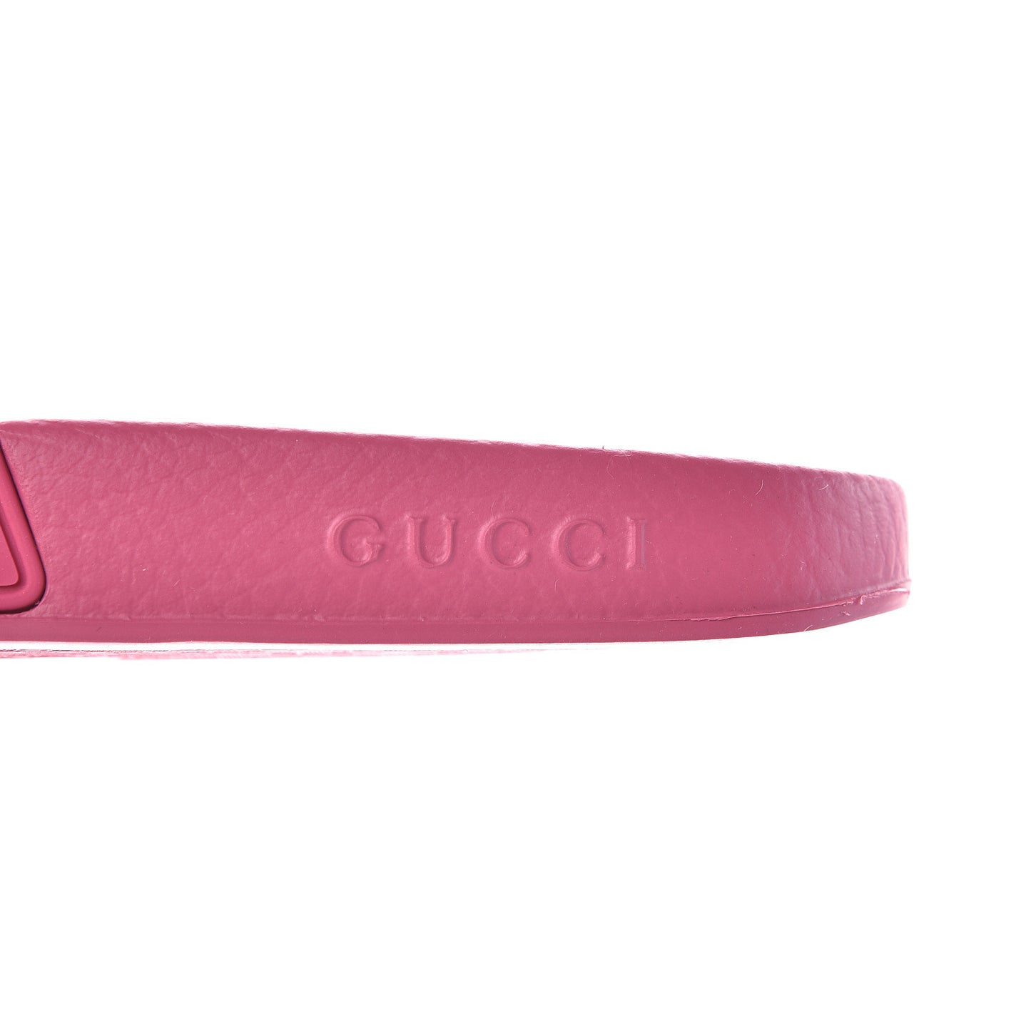Rubber Womens Logo Slide Sandals 38 Fuchsia