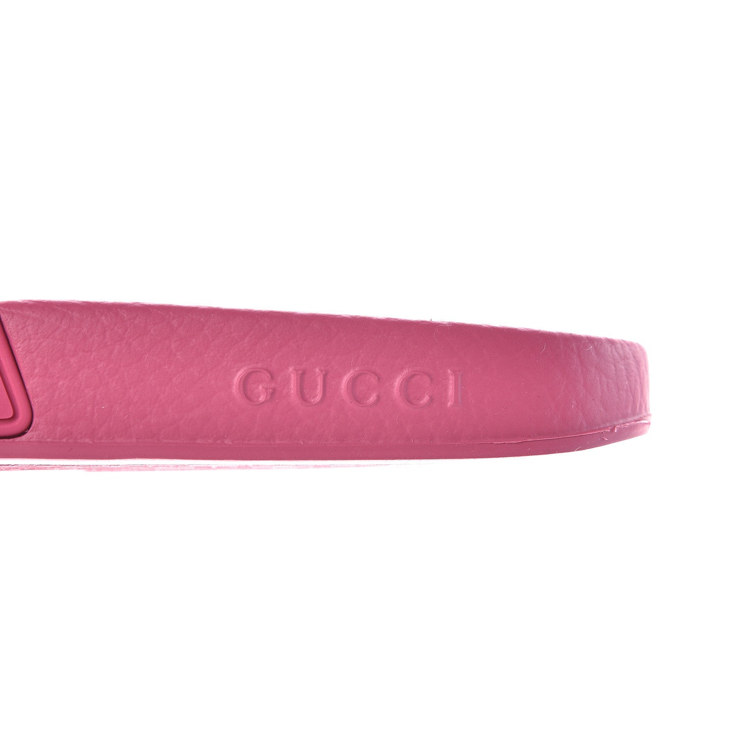 Gucci Rubber Womens Logo Slide Sandals 38 Fuchsia 8 of 11